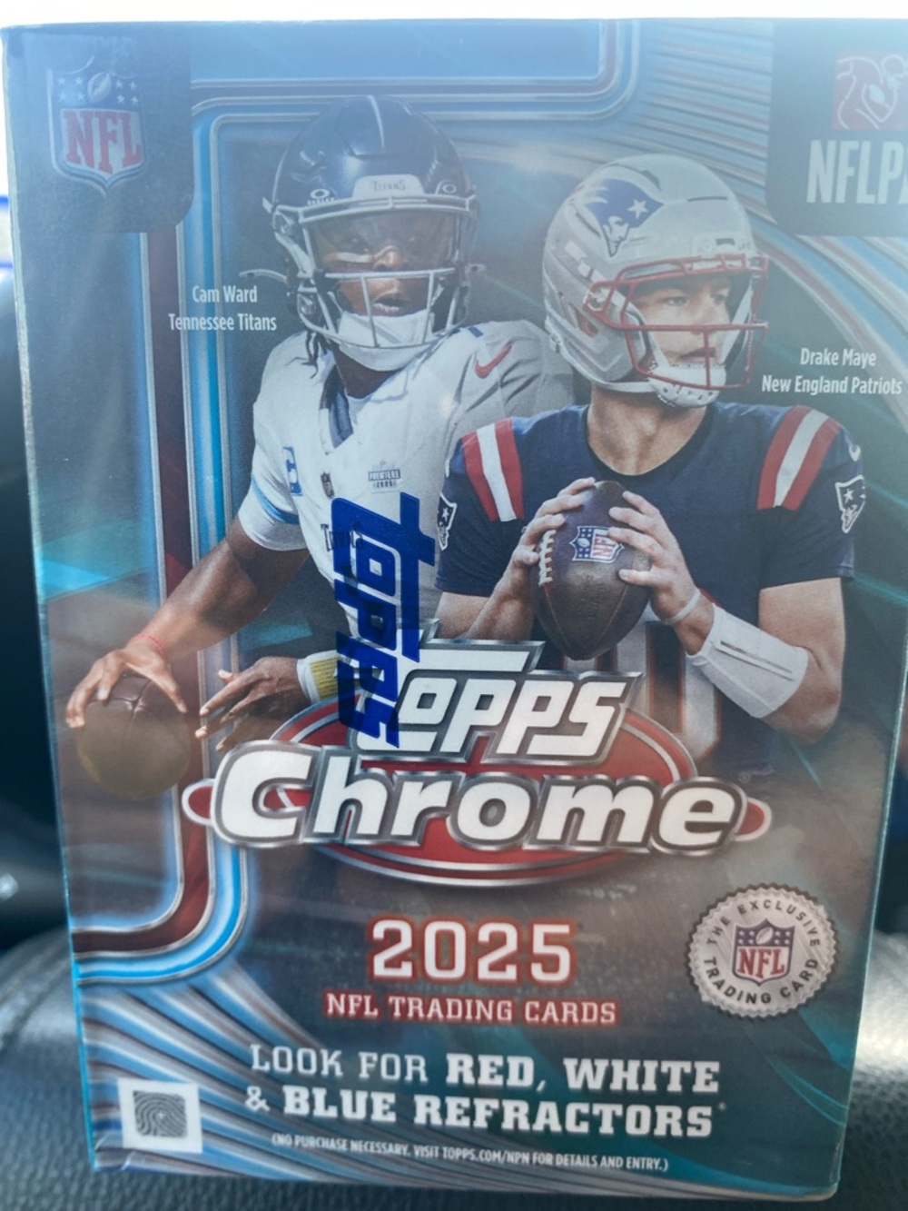 Topps Chrome NFL Trading Cards - Blue, Red, White